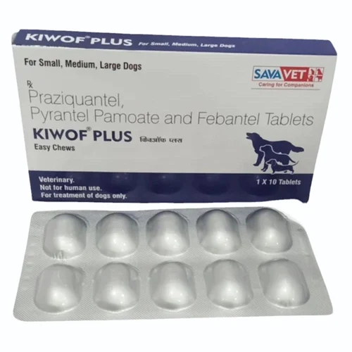 KIWOF PLUS Praziquantel, Pyrantel Pamoate and Febantel Tablets - Available in India