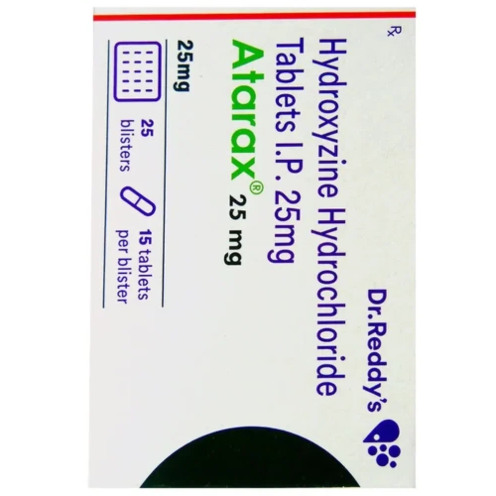 25 mg Atarise 25mg Hydroxyzine Hydrochloride I.P. Tablets - Available in India