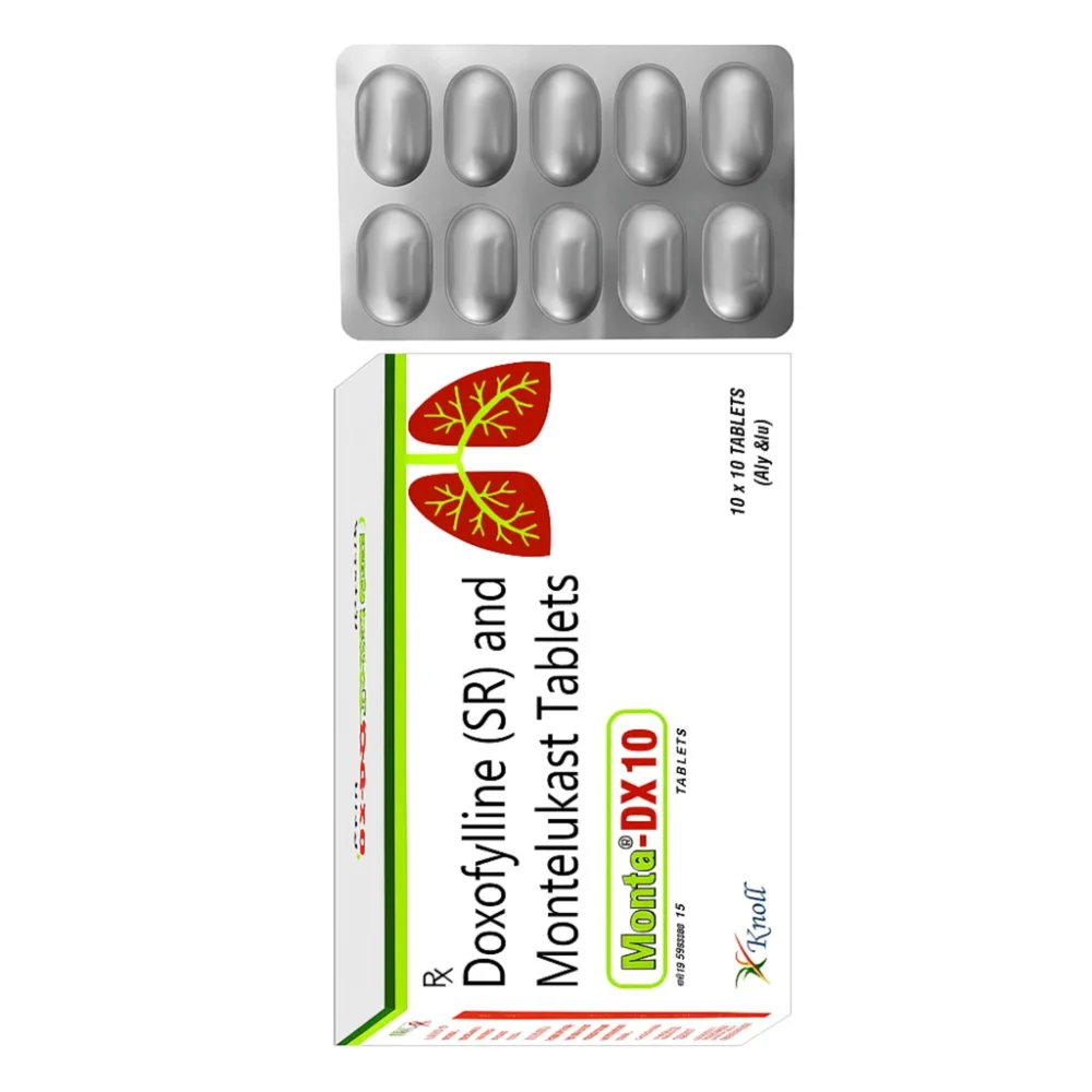 Monta-DX 10 Doxofylline (SR) and Montelukast Tablets - Available in India