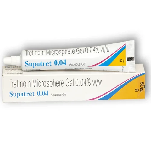 0.04% w/w Supatret 0.04 Tretinoin Microsphere Gel - Available in India