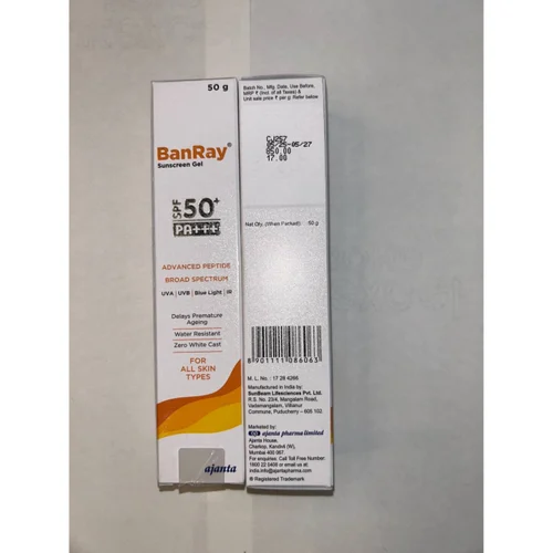 BanRay Sunscreen Gel. - Available in India