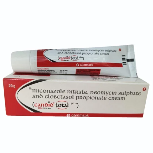 Candid total Plus Miconazole nitrate, neomycin sulphate and clobetasol propionate cream - Available in India