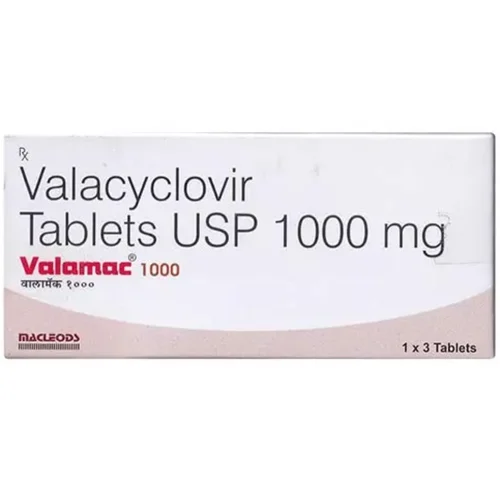 1000 mg Valamac 1000 Valacyclovir USP Tablets - Available in India