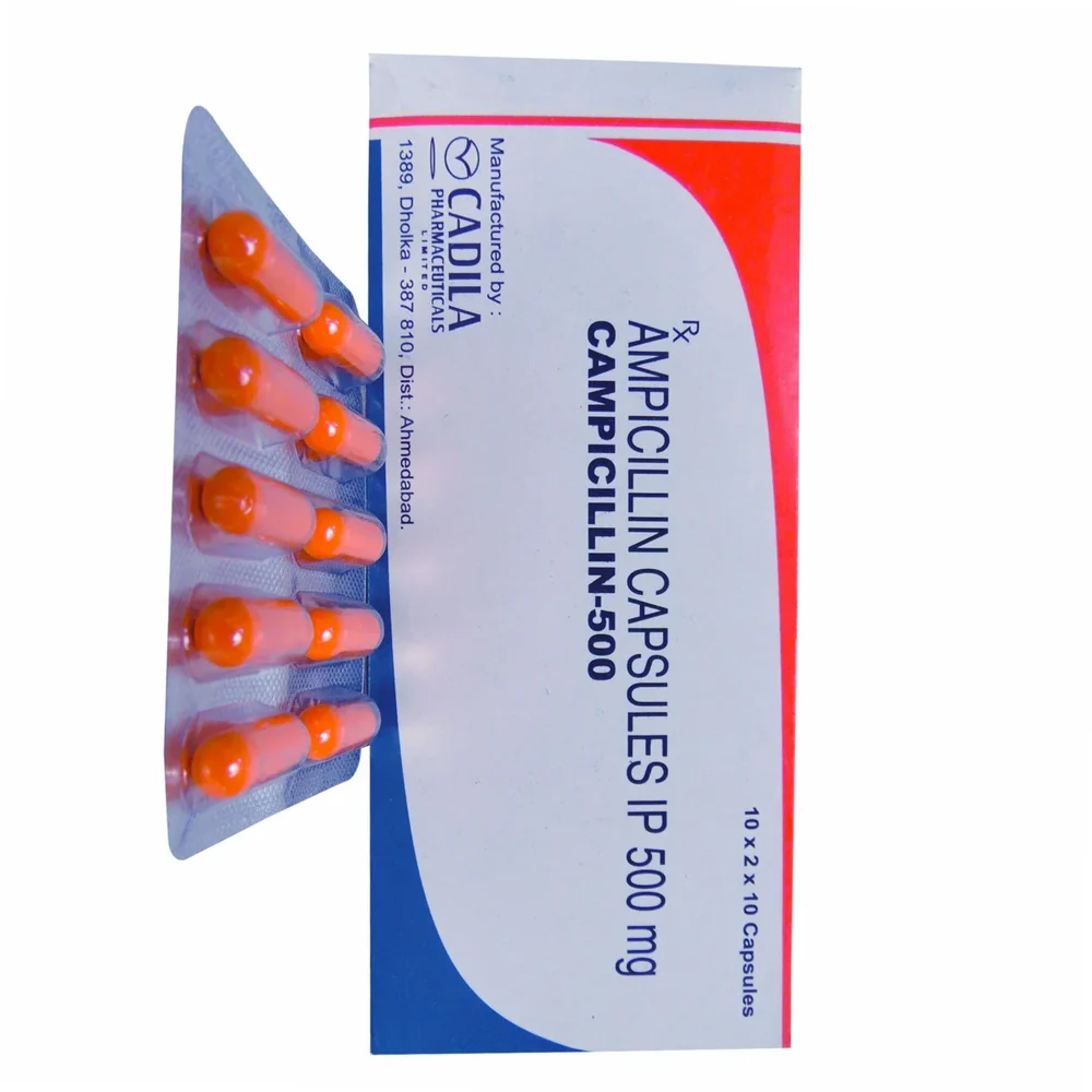 500 mg CAMPICILLIN-500 AMPICILLIN IP CAPSULES - Available in India