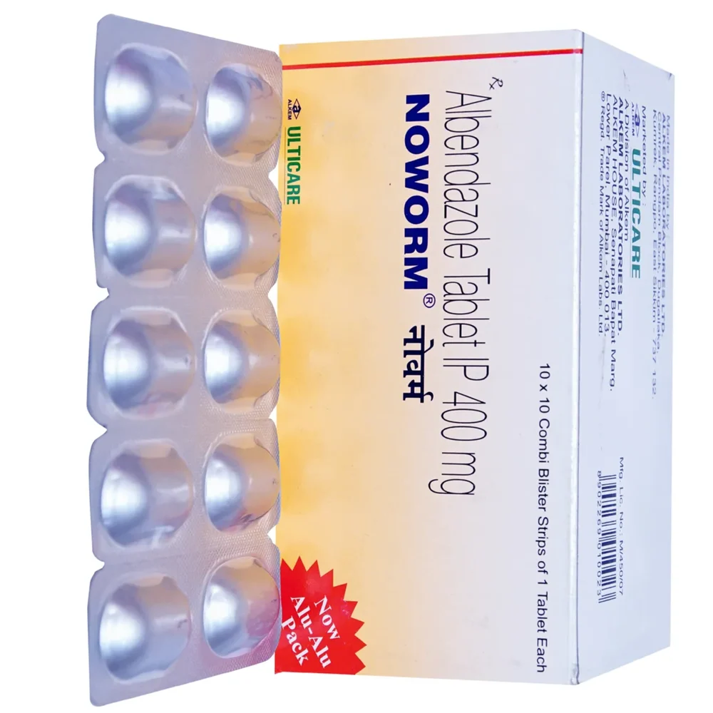 400 mg NOWORM Albendazole IP Tablets - Available in India