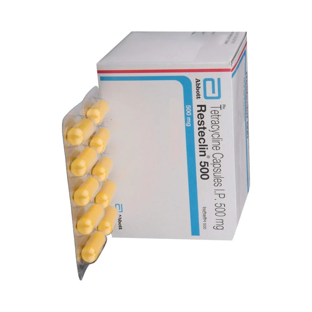 500 mg Resteclin 500 Tetracycline I.P. Capsules - Available in India