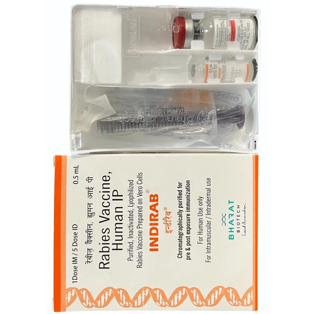 INDIRAB Rabies Vaccine Human IP - Available in India