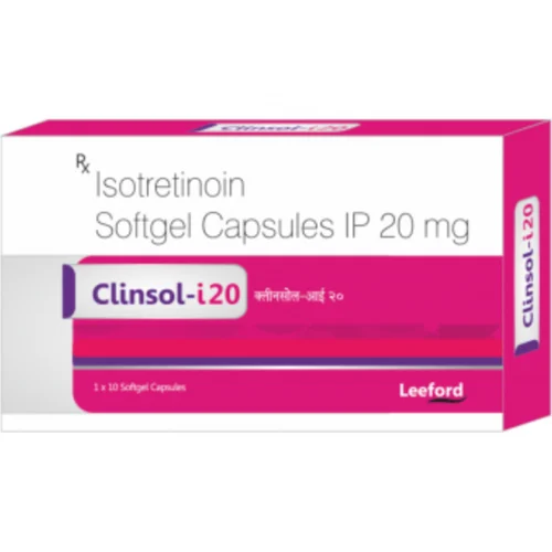 20 mg Clinsol-i20 Isotretinoin Softgel IP Capsules - Available in India