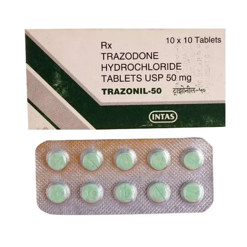 50 mg TRAZONIL-50 TRAZODONE HYDROCHLORIDE USP TABLETS - Available in India