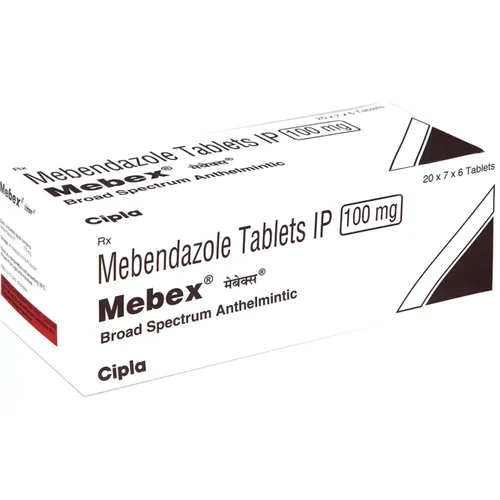 100 mg Mebex Mebendazole IP Tablets - Available in India