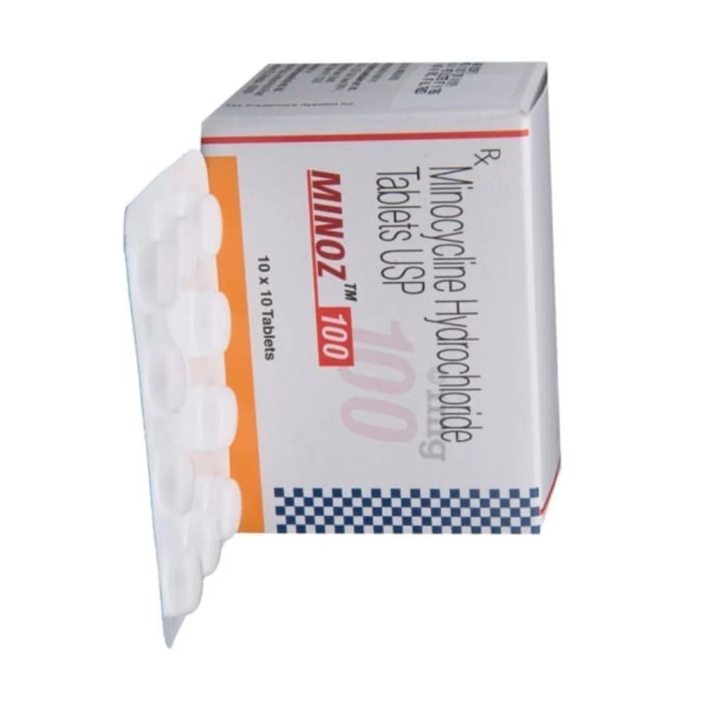 100 mg MINOZ 100 Minocyline Hydrochloride USP Tablets - Available in India