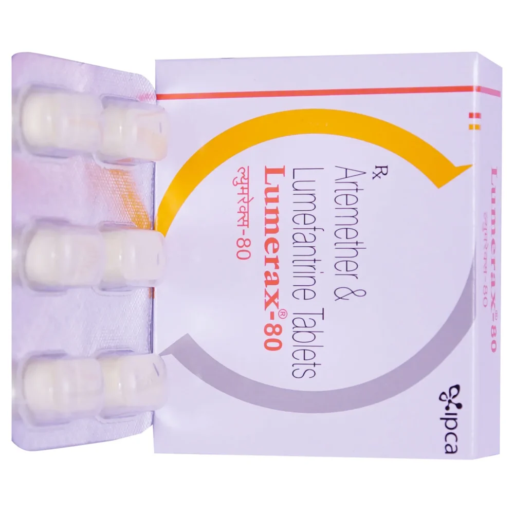 80 mg Lumerax-80 Artemether & Lumefantrine Tablets - Available in India