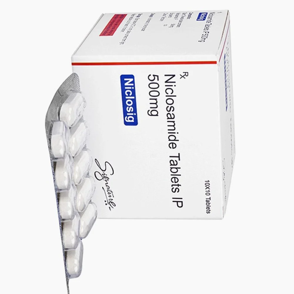 500 mg Niclosig Niclosamide IP Tablets - Available in India