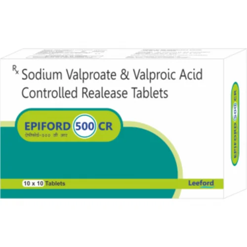 500 mg EPIFORD 500 CR Sodium Valproate & Valproic Acid Controlled Realease Tablets - Available in India