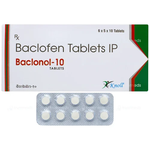 10 mg Baclonol-10 Baclofen IP Tablets - Available in India