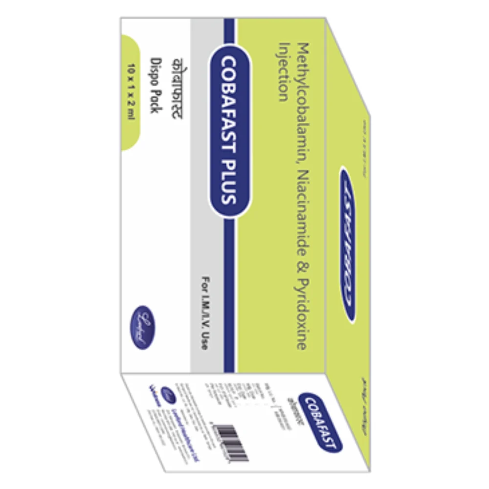 COBAFAST PLUS Methylcobalamin, Niacinamide & Pyridoxine Injection - Available in India