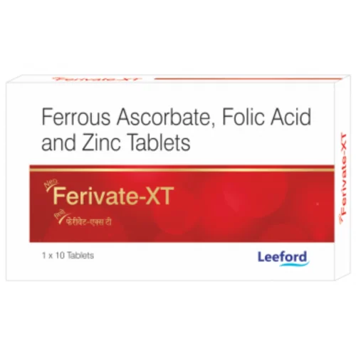 Ferivate-XT Ferrous Ascorbate, Folic Acid and Zinc Tablets - Available in India
