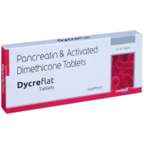 Dycreflat Pancreatin & Activated Dimethicone Tablets - Available in India