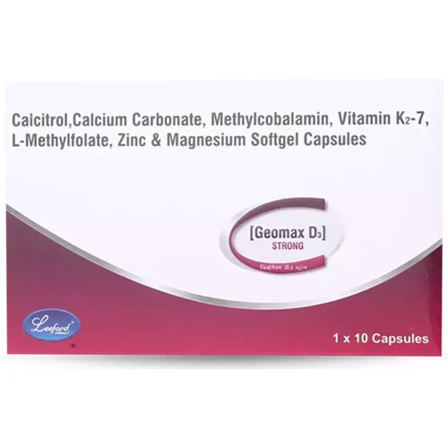 Geomax D3 STRONG Softgel Capsules - Available in India
