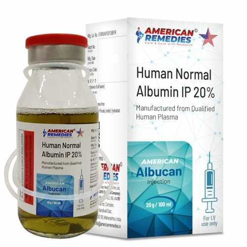 20% Albucan Human Normal Albumin IP Injection - Available in India