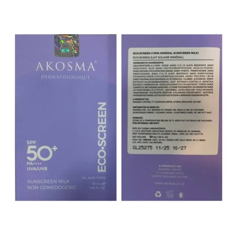 Akosma Eco-Screen Sunscreen Milk - Available in India