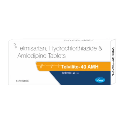40 mg Telvilite-40 AMH Telmisartan, Hydrochlorthiazide & Amlodipine Tablets - Available in India