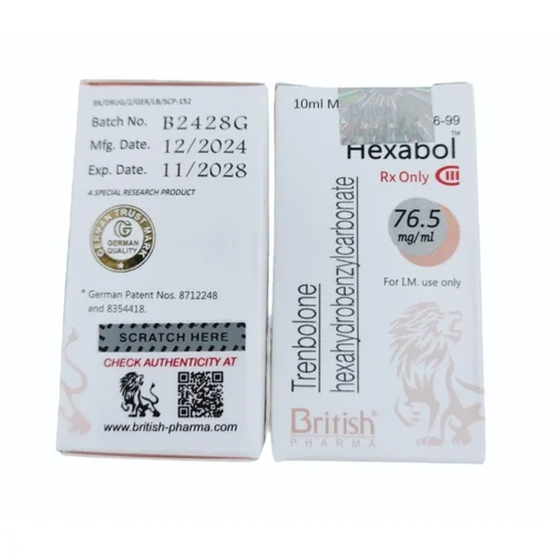 76.5 mg Hexabol Trenbolone hexahydrobenzylcarbonate Injection - Available in India