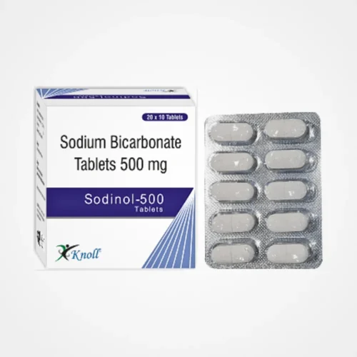 500 mg Sodinol-500 Sodium Bicarbonate Tablets - Available in India