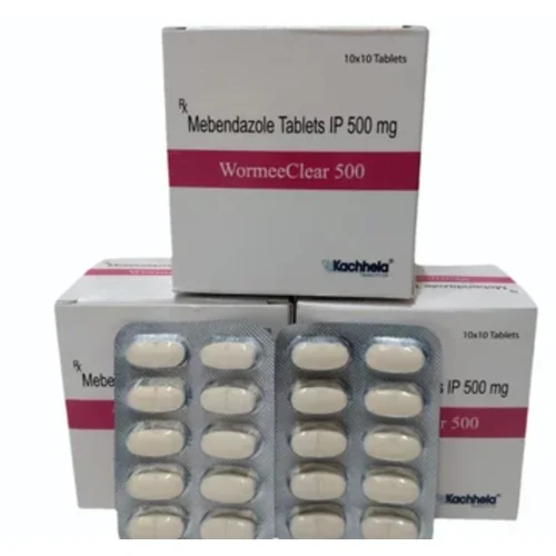 500 mg WormeeClear 500 Mebendazole IP Tablets - Available in India