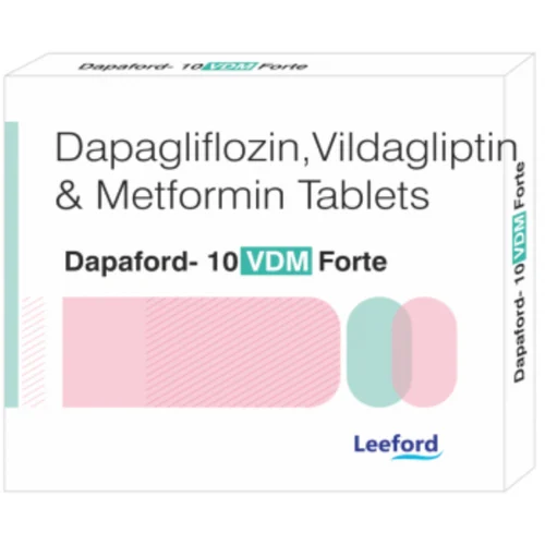 Dapaford- 10 VDM Forte Dapaglifloxin, Vildagliptin & Metformin Tablets - Available in India