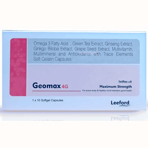 Geomax 4G Soft Gelatin Capsules - Available in India