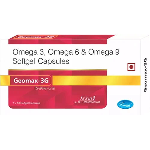 Geomax-3G Omega 3, Omega 6 & Omega 9 Softgel Capsules - Available in India