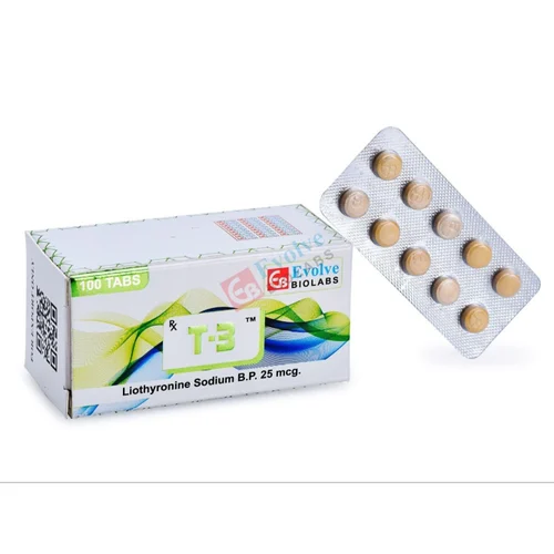 25 mcg T-3 Liothyronine Sodium B.P Tablets - Available in India