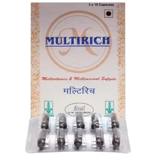 MULTIRICH Multivitamin & Multimineral Softgel - Available in India