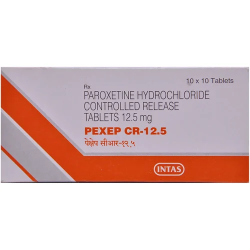 12.5 mg PEXEP CR-12.5 PAROXETINE HYDROCHLORIDE CONTROLLED RELEASE TABLETS - Available in India