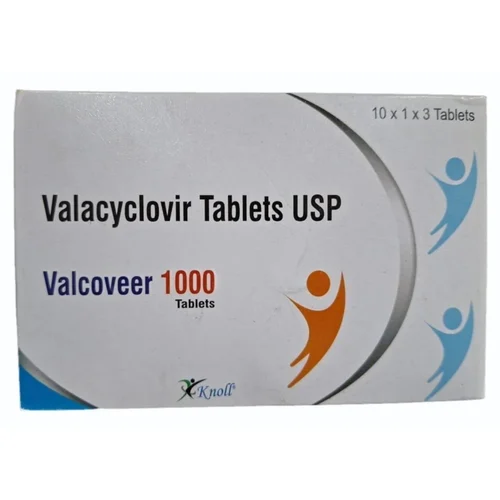 1000 mg Valcoveer 1000 Valacyclovir USP Tablets - Available in India