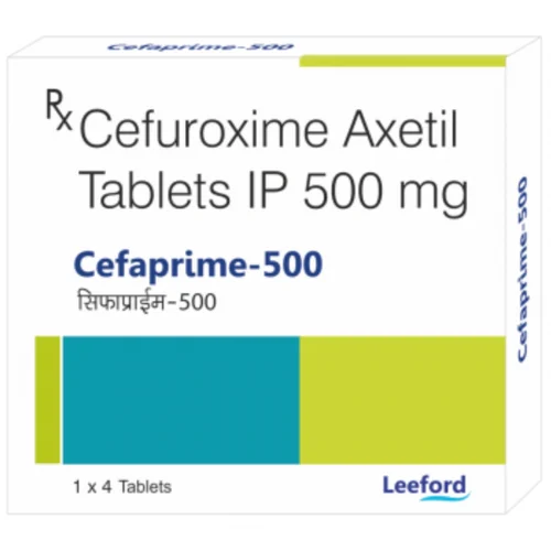 500 Mg Cefaprime-500 Cefuroxime Axetil IP Tablets - Available in India