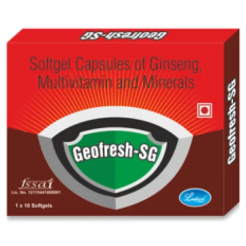 Geofresh-SG Softgel Capsules of Ginseng, Multivitamin and Minerals - Available in India