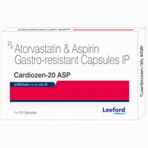 20 mg Cardiozen-20 ASP Atorvastatin & Aspirin Gastro-resistant IP Capsules - Available in India