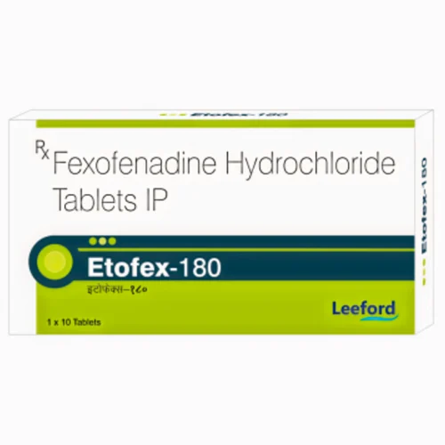 180 mg Etofex-180 Fexofenadine Hydrochloride IP Tablets - Available in India