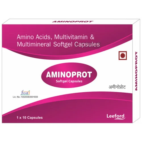 AMINOPROT Amino Acids, Multivitamin & Multiminerals Softgel Capsules - Available in India