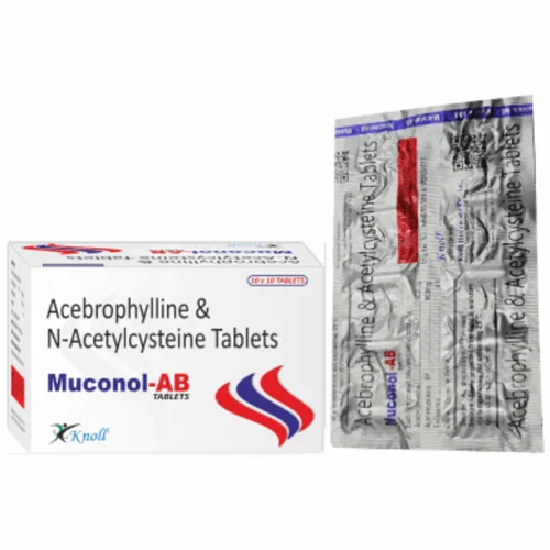 Muconol-AB Acebrophylline & Acetylcysteine Tablets - Available in India